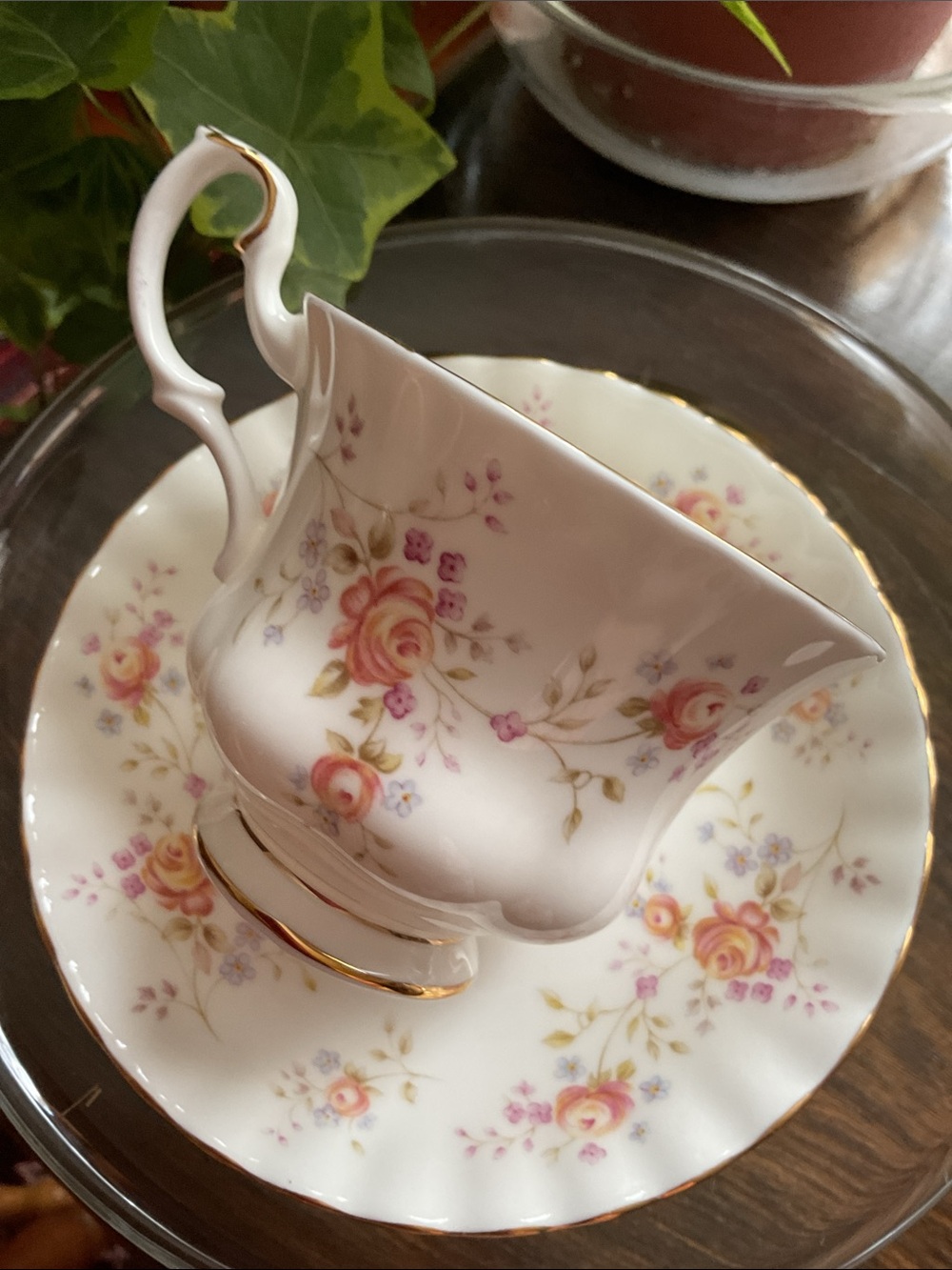 Royal Albert  1982 Peach Rose cup and saucer